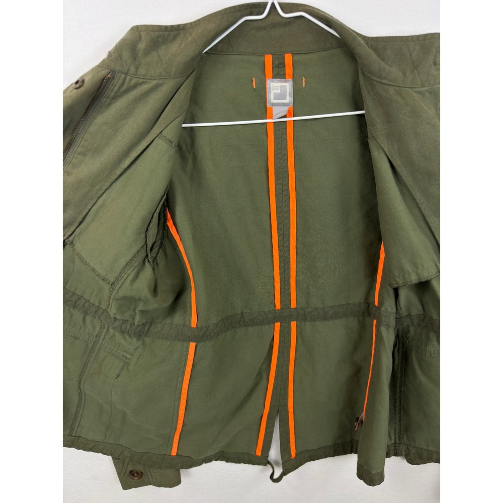 JCP Utility Jacket Womens Small Olive Green Military Field Coat Grunge Punk - Picture 3 of 13
